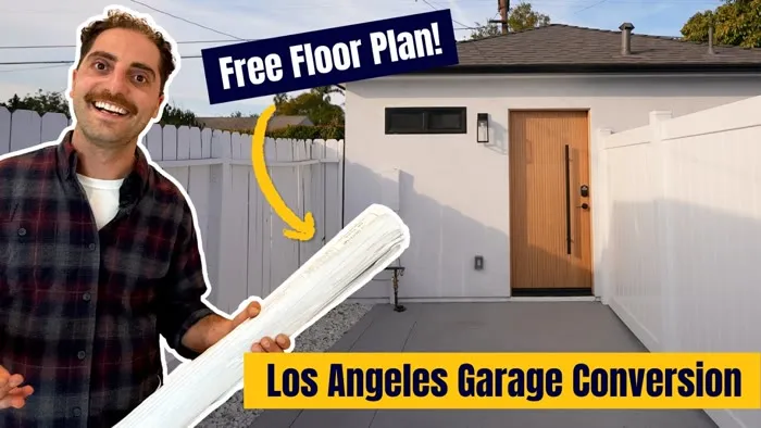 340 sq ft Los Angeles Garage Conversion + FREE ADU Floor Plan Download